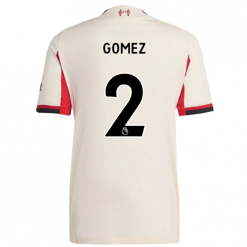 Danxen Bambino Maglia Joe Gomez #2 Bianco Nero Kit Gara Away 2025/26 Maglietta