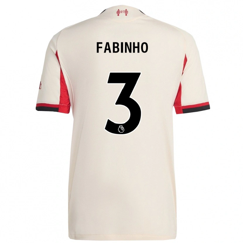 Danxen Bambino Maglia Fabinho #3 Bianco Nero Kit Gara Away 2025/26 Maglietta