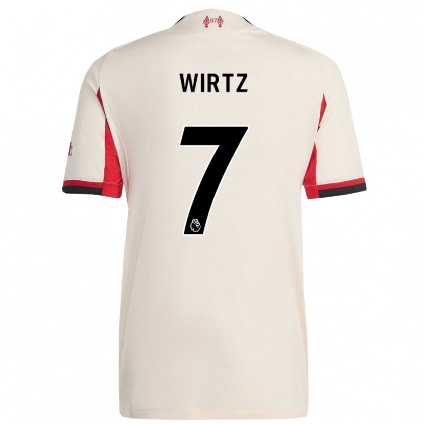 Danxen Bambino Maglia Florian Wirtz #7 Bianco Nero Kit Gara Away 2025/26 Maglietta