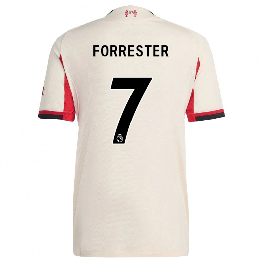Danxen Bambino Maglia La'more Forrester #7 Bianco Nero Kit Gara Away 2025/26 Maglietta