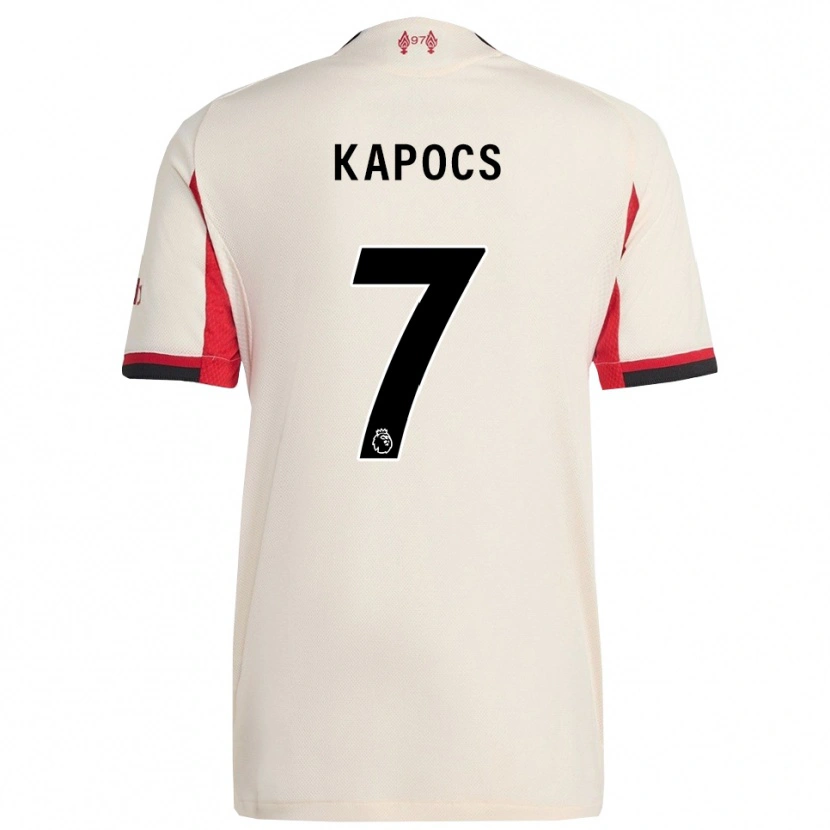 Danxen Bambino Maglia Cornelia Kapocs #7 Bianco Nero Kit Gara Away 2025/26 Maglietta