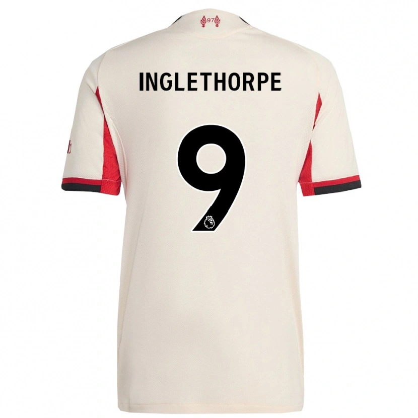 Danxen Bambino Maglia Finn Inglethorpe #9 Bianco Nero Kit Gara Away 2025/26 Maglietta