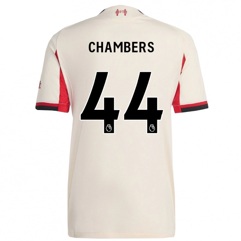 Danxen Bambino Maglia Luke Chambers #44 Bianco Nero Kit Gara Away 2025/26 Maglietta