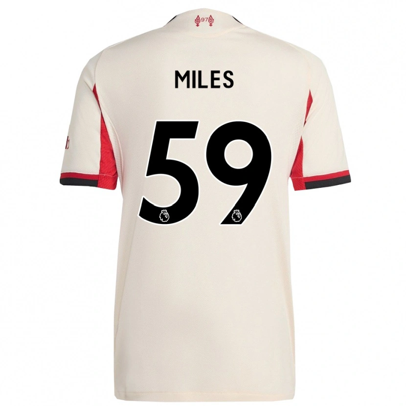 Danxen Bambino Maglia Terence Miles #59 Bianco Nero Kit Gara Away 2025/26 Maglietta