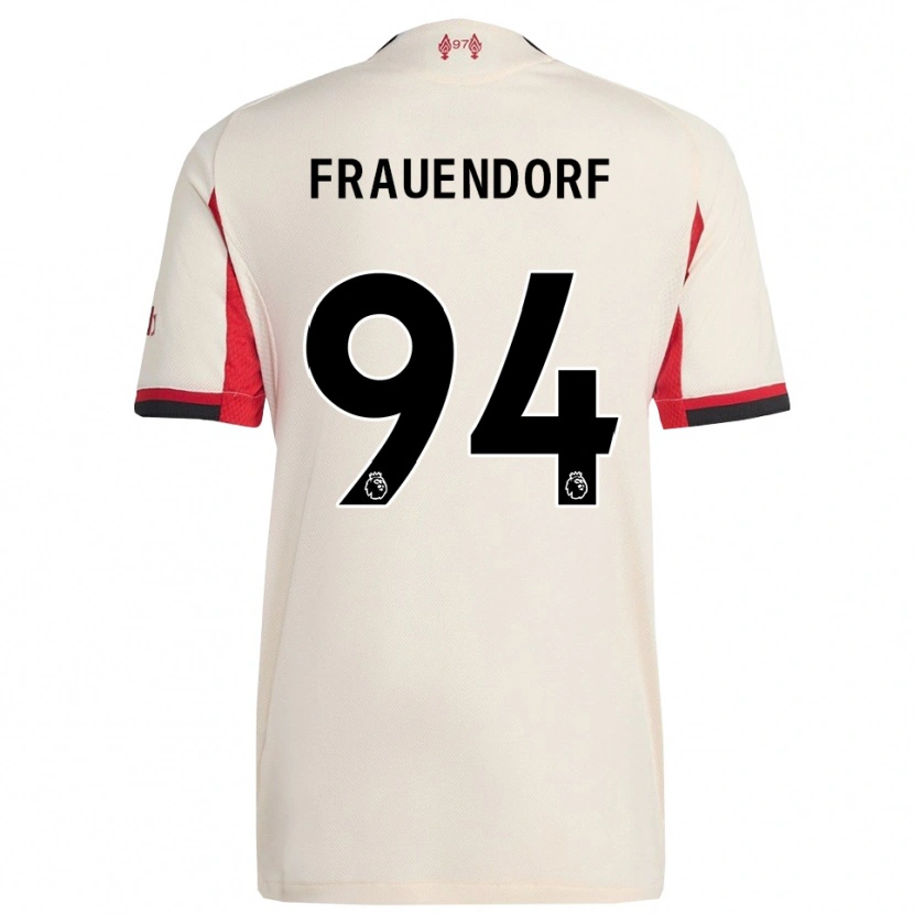 Danxen Bambino Maglia Melkamu Frauendorf #94 Bianco Nero Kit Gara Away 2025/26 Maglietta