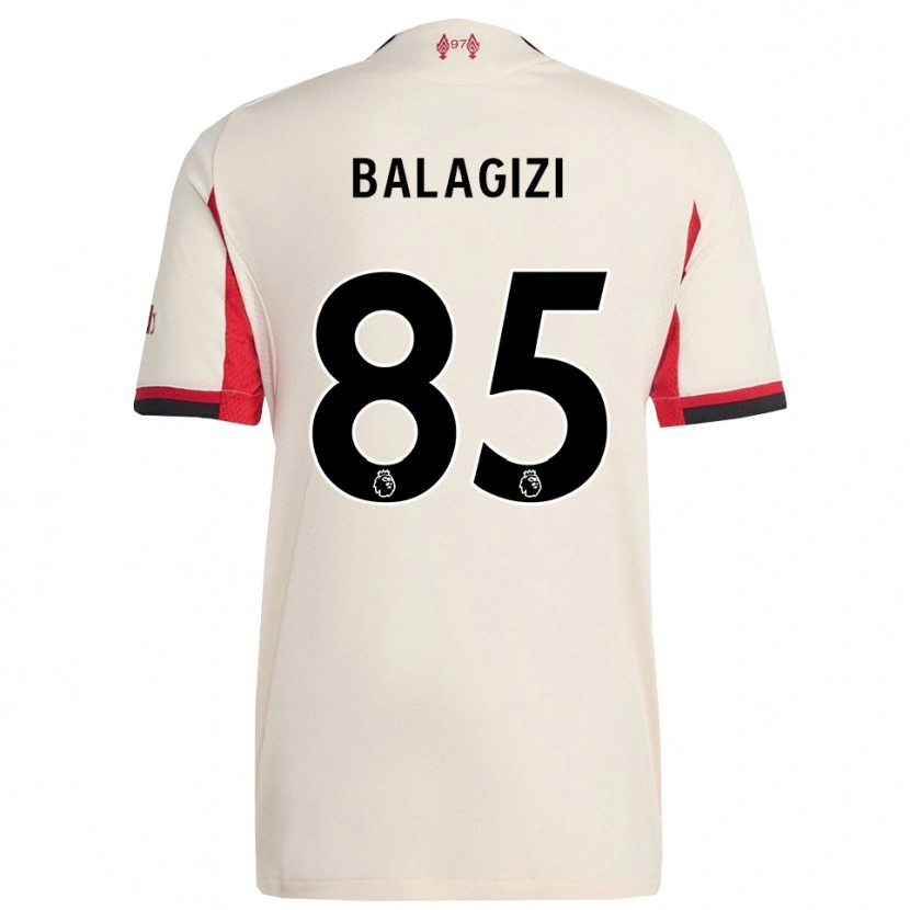 Danxen Bambino Maglia James Balagizi #85 Bianco Nero Kit Gara Away 2025/26 Maglietta