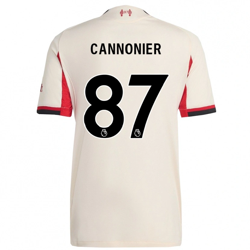 Danxen Bambino Maglia Oakley Cannonier #87 Bianco Nero Kit Gara Away 2025/26 Maglietta