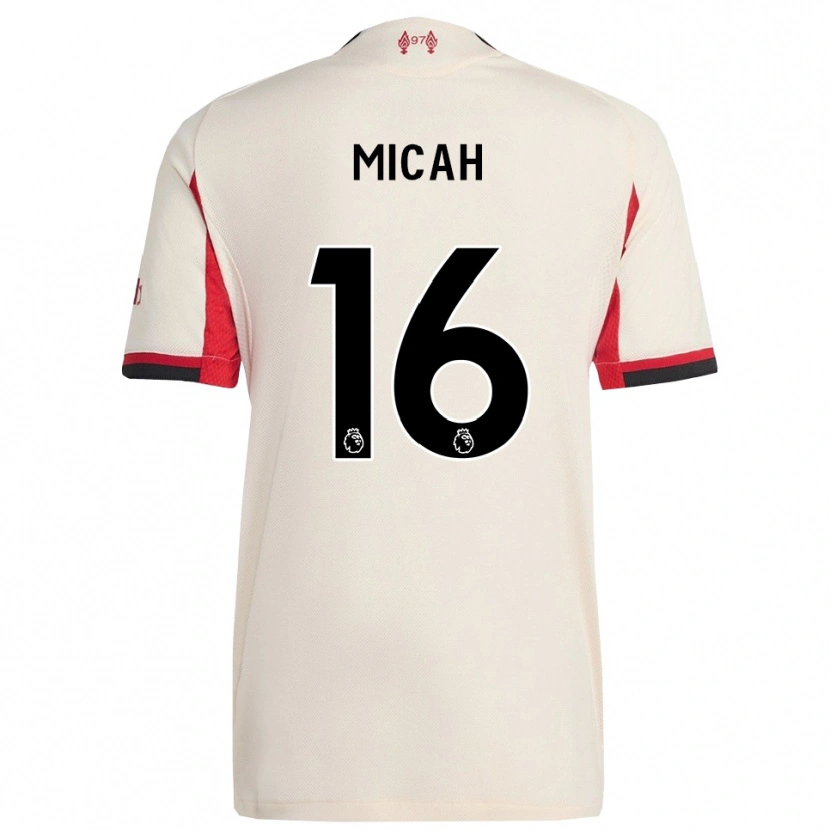 Danxen Bambino Maglia Teagan Micah #16 Bianco Nero Kit Gara Away 2025/26 Maglietta