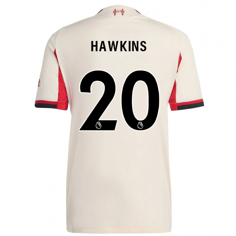 Danxen Bambino Maglia Max Hawkins #20 Bianco Nero Kit Gara Away 2025/26 Maglietta