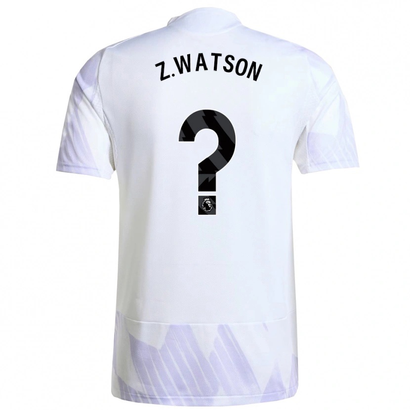Danxen Bambino Maglia Zac Watson #0 Bianco Viola Viola Kit Gara Away 2025/26 Maglietta