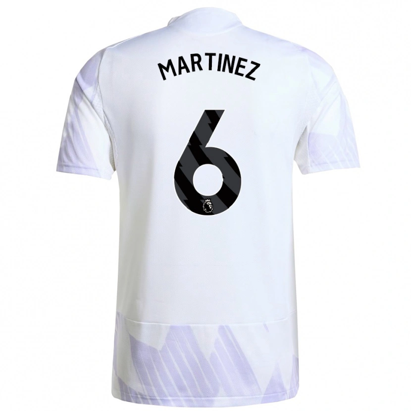 Danxen Bambino Maglia Lisandro Martínez #6 Bianco Viola Viola Kit Gara Away 2025/26 Maglietta