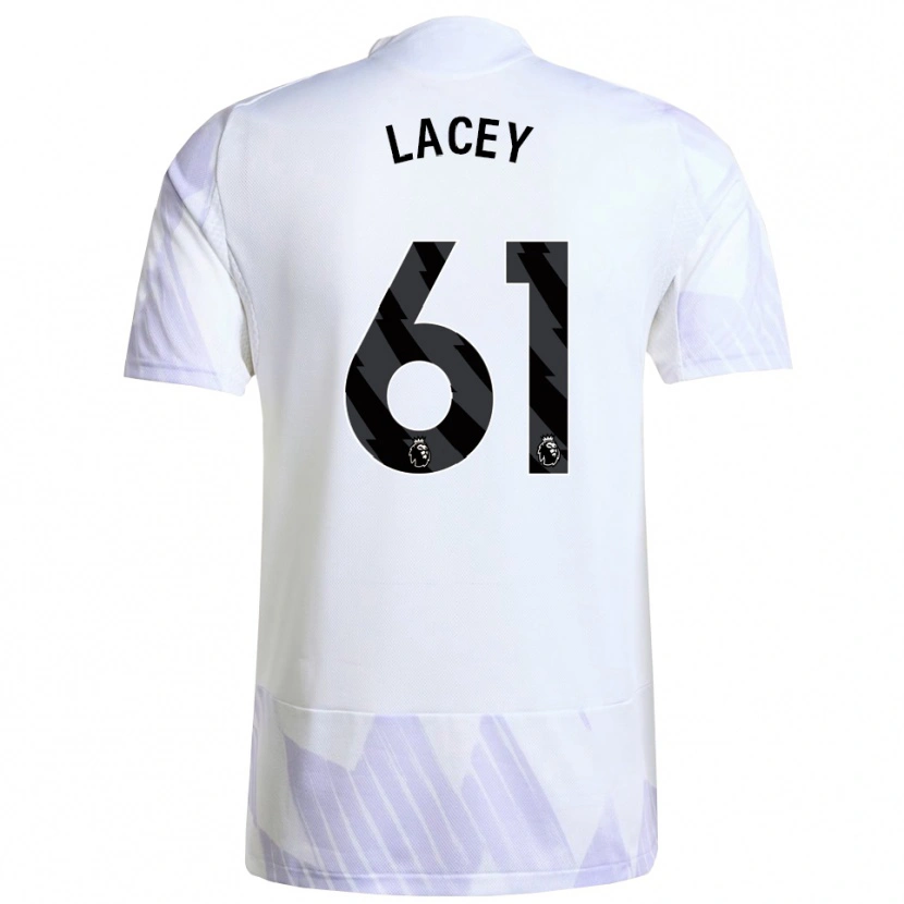 Danxen Bambino Maglia Shea Lacey #61 Bianco Viola Viola Kit Gara Away 2025/26 Maglietta