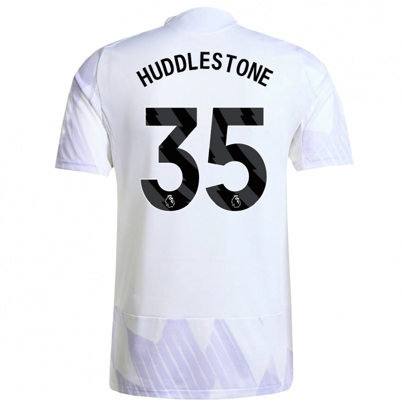 Danxen Bambino Maglia Tom Huddlestone #35 Bianco Viola Viola Kit Gara Away 2025/26 Maglietta