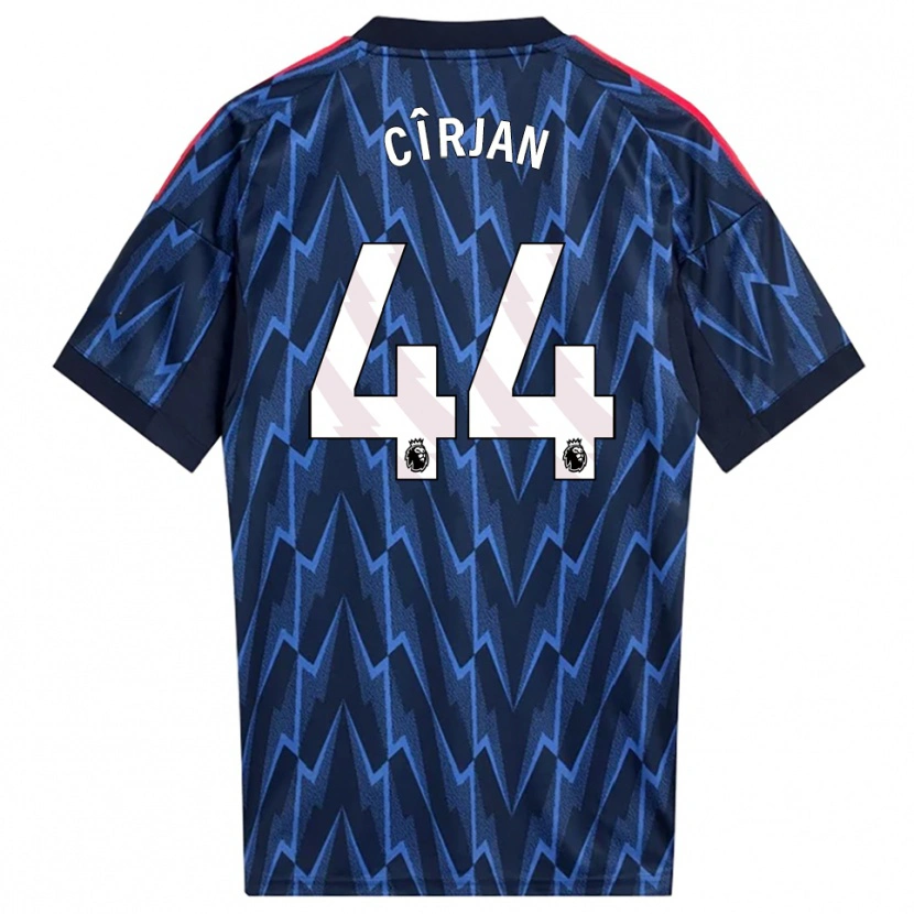 Danxen Bambino Maglia Catalin Cîrjan #44 Navy Rosso Kit Gara Away 2025/26 Maglietta