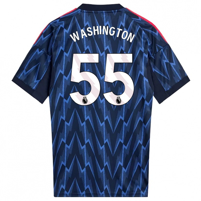 Danxen Bambino Maglia Marcell Washington #55 Navy Rosso Kit Gara Away 2025/26 Maglietta