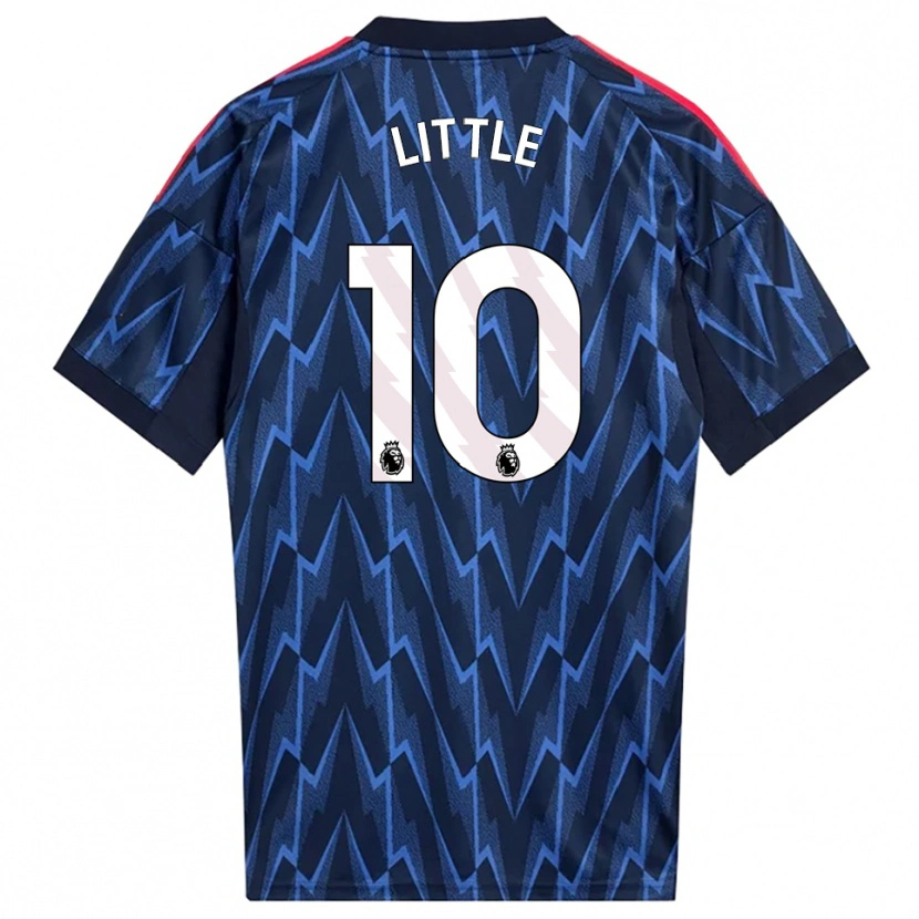 Danxen Bambino Maglia Kim Little #10 Navy Rosso Kit Gara Away 2025/26 Maglietta
