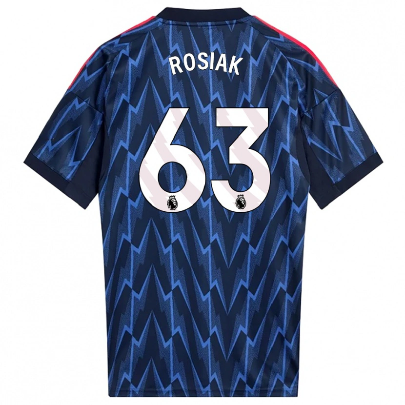 Danxen Bambino Maglia Michal Rosiak #63 Navy Rosso Kit Gara Away 2025/26 Maglietta