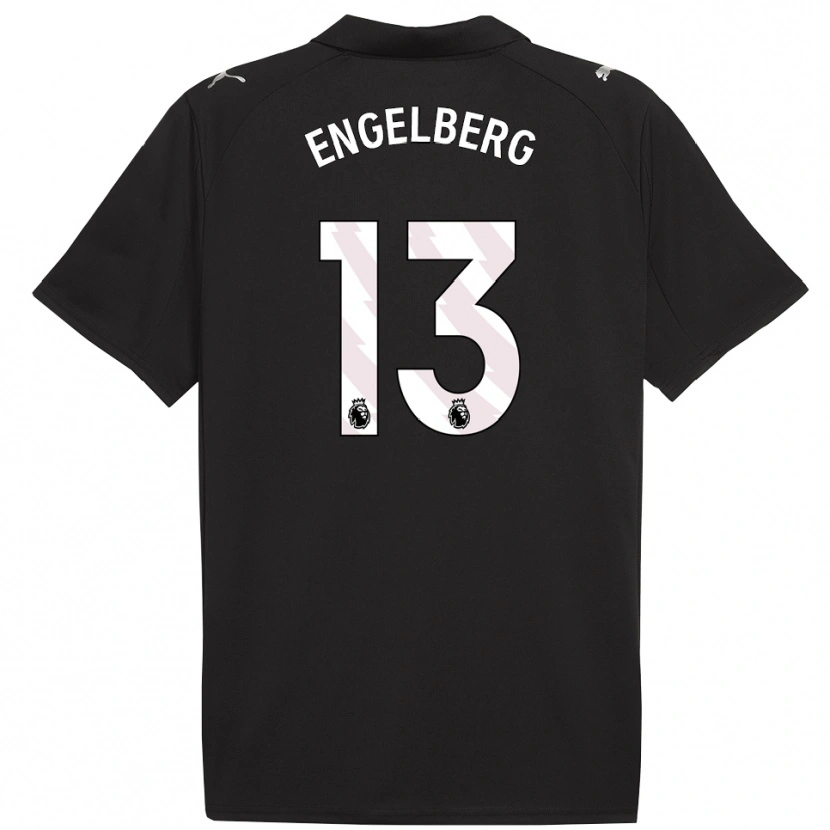 Danxen Bambino Maglia Stavros Engelberg #13 Nero Bianco Kit Gara Away 2025/26 Maglietta