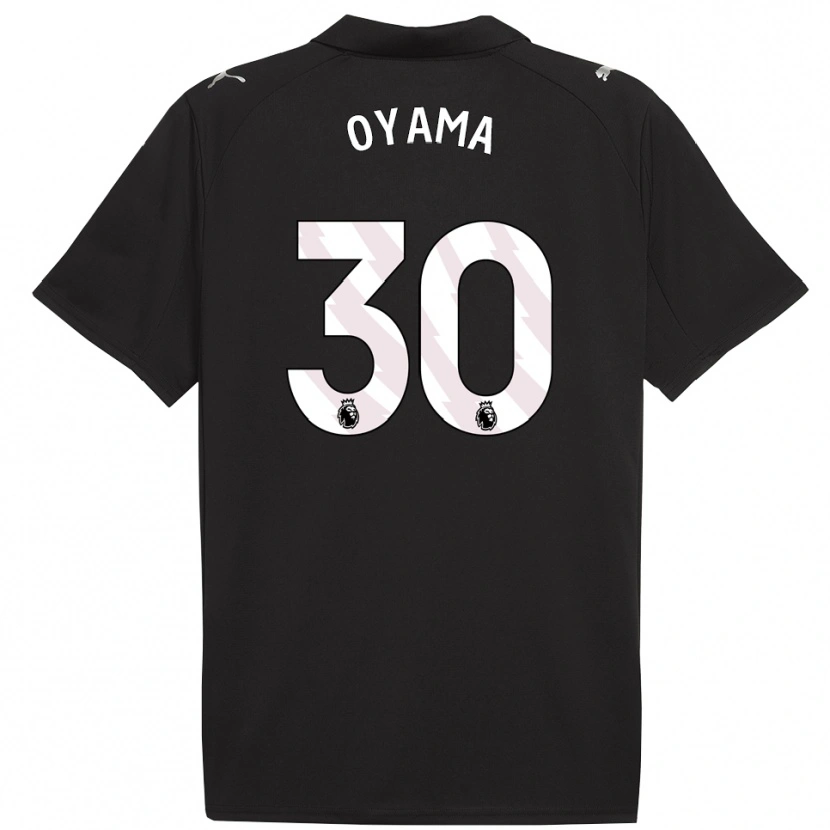 Danxen Bambino Maglia Aemu Oyama #30 Nero Bianco Kit Gara Away 2025/26 Maglietta