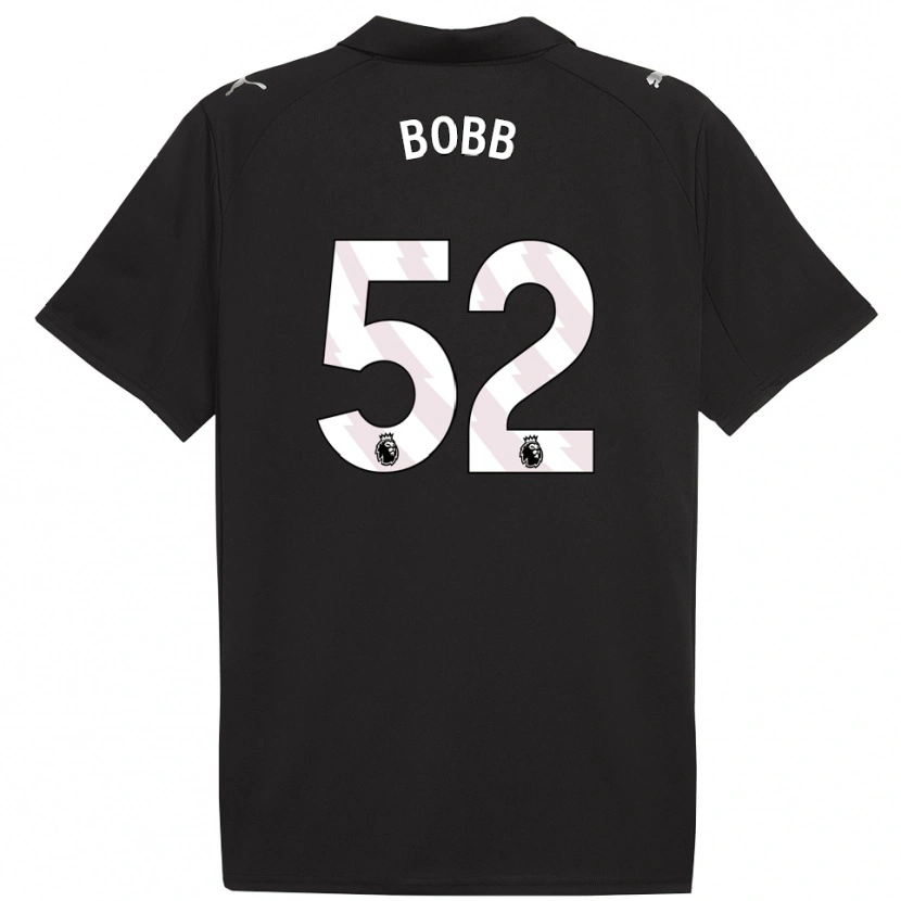Danxen Bambino Maglia Oscar Bobb #52 Nero Bianco Kit Gara Away 2025/26 Maglietta