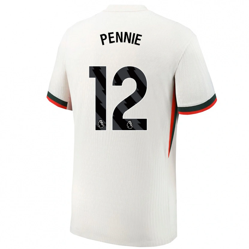 Danxen Bambino Maglia Andrew Pennie #12 Bianco Verde Kit Gara Away 2025/26 Maglietta