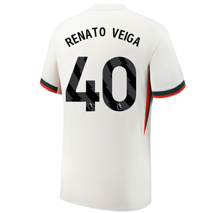 Danxen Bambino Maglia Renato Veiga #40 Bianco Verde Kit Gara Away 2025/26 Maglietta