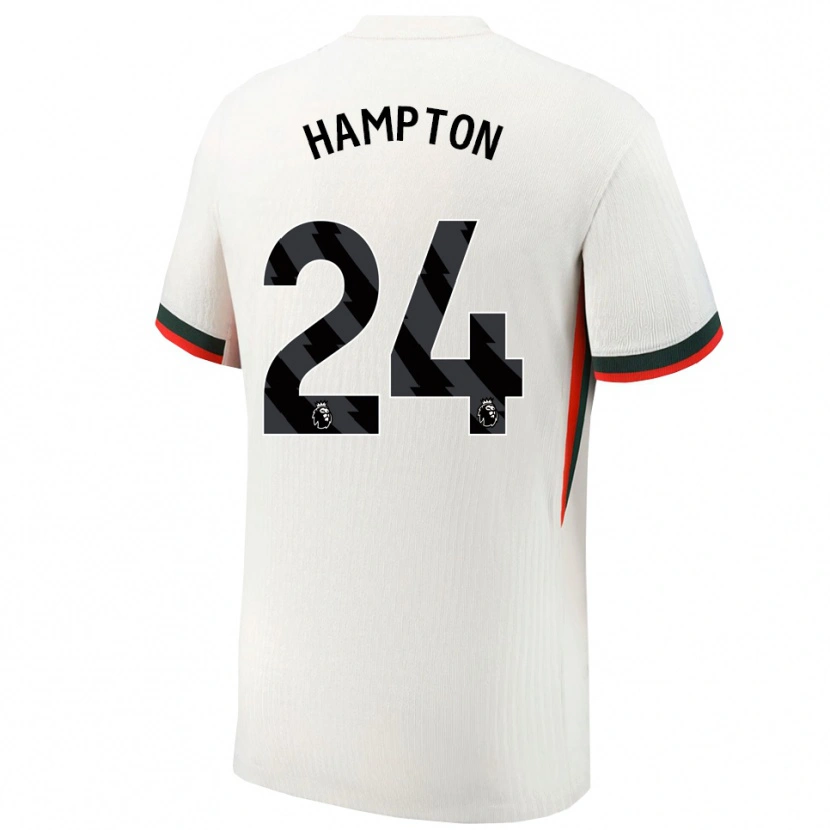 Danxen Bambino Maglia Hannah Hampton #24 Bianco Verde Kit Gara Away 2025/26 Maglietta