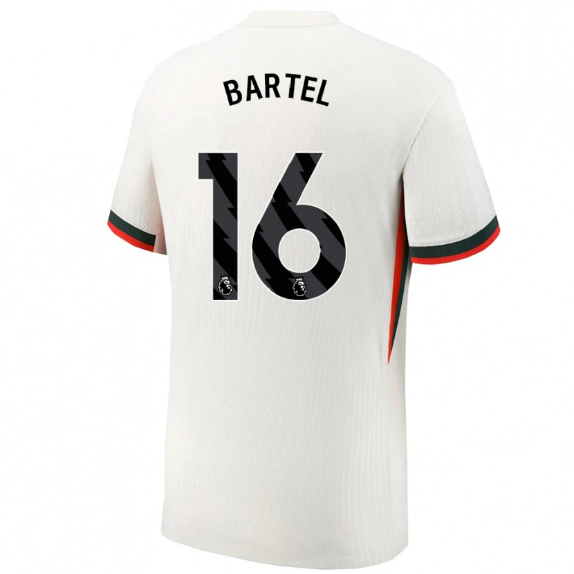Danxen Bambino Maglia Júlia Bartel #16 Bianco Verde Kit Gara Away 2025/26 Maglietta