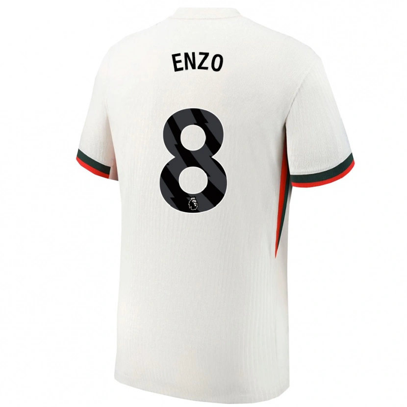 Danxen Bambino Maglia Enzo Fernández #8 Bianco Verde Kit Gara Away 2025/26 Maglietta