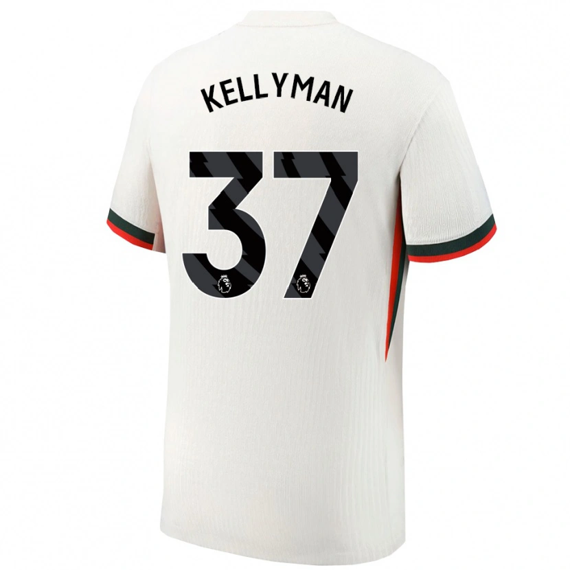 Danxen Bambino Maglia Omari Kellyman #37 Bianco Verde Kit Gara Away 2025/26 Maglietta