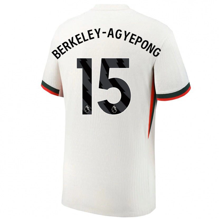 Danxen Bambino Maglia Jeremiah Berkeley-Agyepong #15 Bianco Verde Kit Gara Away 2025/26 Maglietta