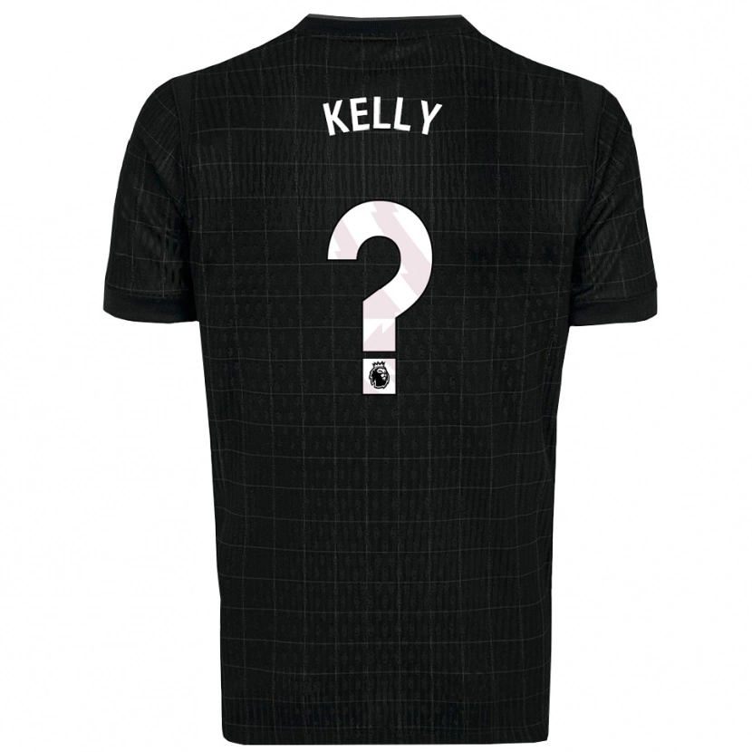 Danxen Bambino Maglia Kyle Kelly #0 Nero Grigio Kit Gara Away 2025/26 Maglietta