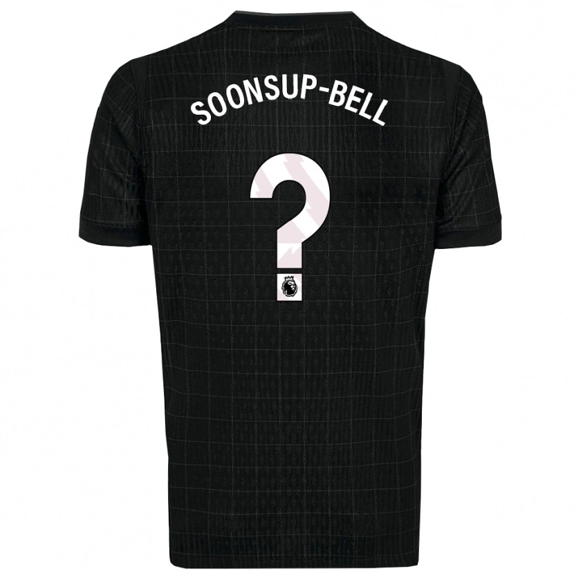 Danxen Bambino Maglia Jude Soonsup-Bell #0 Nero Grigio Kit Gara Away 2025/26 Maglietta