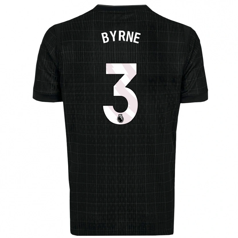 Danxen Bambino Maglia Harry Byrne #3 Nero Grigio Kit Gara Away 2025/26 Maglietta
