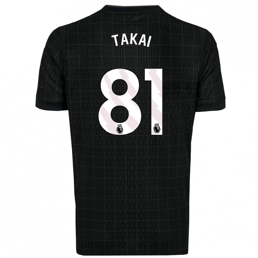 Danxen Bambino Maglia Kota Takai #81 Nero Grigio Kit Gara Away 2025/26 Maglietta