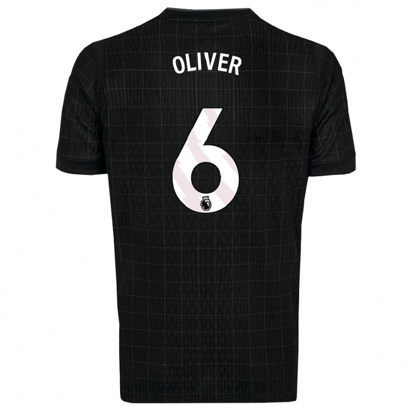 Danxen Bambino Maglia Dexter Oliver #6 Nero Grigio Kit Gara Away 2025/26 Maglietta