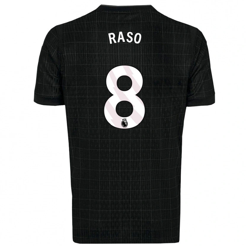 Danxen Bambino Maglia Hayley Raso #8 Nero Grigio Kit Gara Away 2025/26 Maglietta