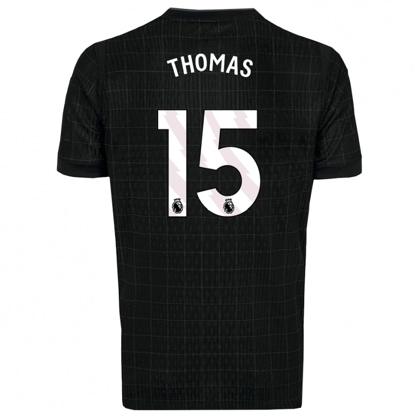 Danxen Bambino Maglia Cameron Thomas #15 Nero Grigio Kit Gara Away 2025/26 Maglietta