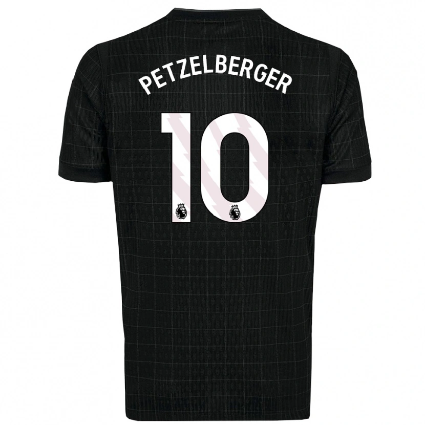 Danxen Bambino Maglia Ramona Petzelberger #10 Nero Grigio Kit Gara Away 2025/26 Maglietta
