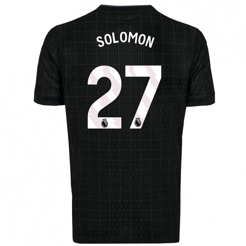 Danxen Bambino Maglia Manor Solomon #27 Nero Grigio Kit Gara Away 2025/26 Maglietta