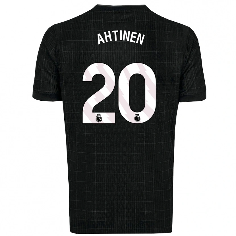 Danxen Bambino Maglia Olga Ahtinen #20 Nero Grigio Kit Gara Away 2025/26 Maglietta