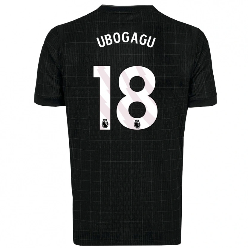 Danxen Bambino Maglia Chioma Ubogagu #18 Nero Grigio Kit Gara Away 2025/26 Maglietta