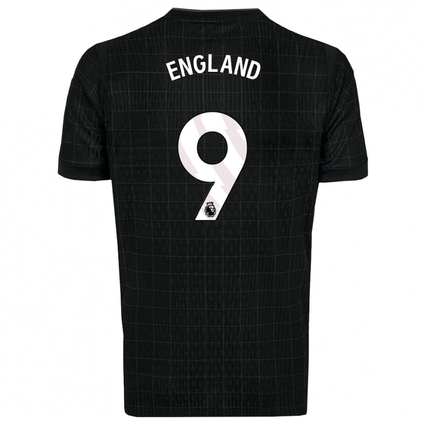 Danxen Bambino Maglia Bethany England #9 Nero Grigio Kit Gara Away 2025/26 Maglietta