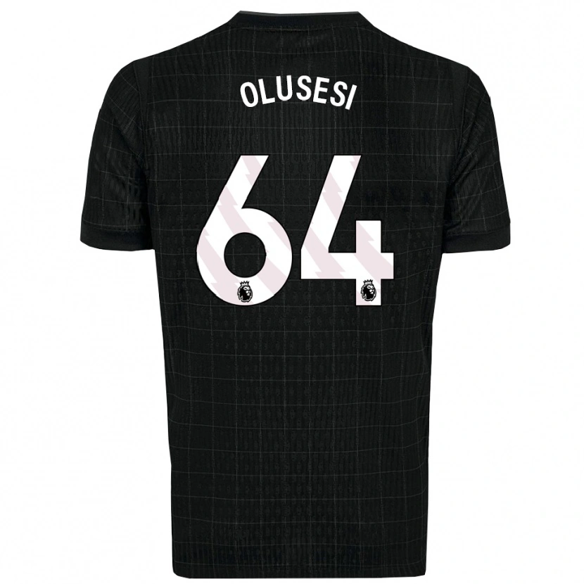 Danxen Bambino Maglia Callum Olusesi #64 Nero Grigio Kit Gara Away 2025/26 Maglietta