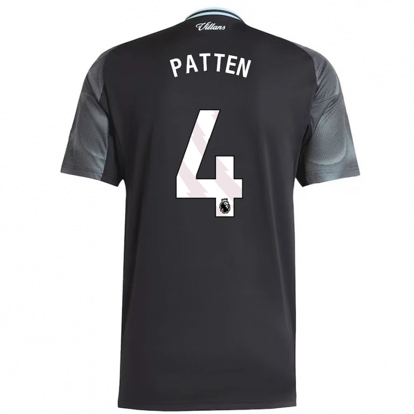 Danxen Bambino Maglia Anna Patten #4 Nero Azzurro Kit Gara Away 2025/26 Maglietta