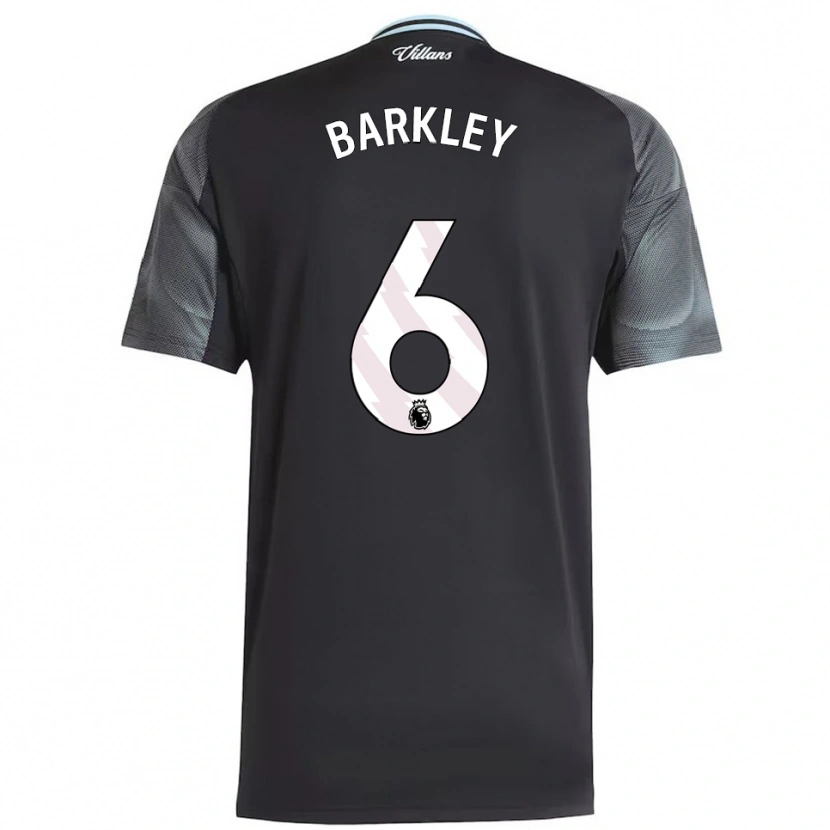 Danxen Bambino Maglia Ross Barkley #6 Nero Azzurro Kit Gara Away 2025/26 Maglietta