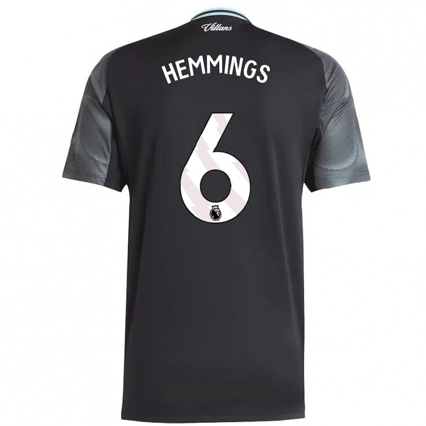 Danxen Bambino Maglia George Hemmings #6 Nero Azzurro Kit Gara Away 2025/26 Maglietta