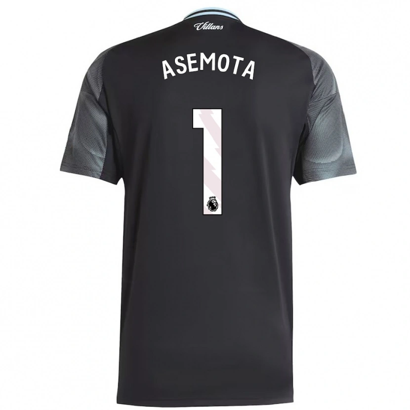 Danxen Bambino Maglia Owen Asemota #1 Nero Azzurro Kit Gara Away 2025/26 Maglietta