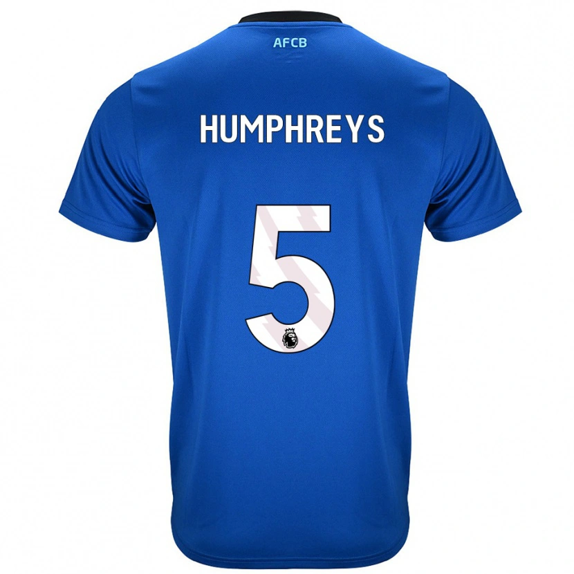 Danxen Bambino Maglia Holly Humphreys #5 Blu Nero Kit Gara Away 2025/26 Maglietta
