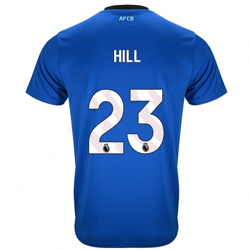 Danxen Bambino Maglia James Hill #23 Blu Nero Kit Gara Away 2025/26 Maglietta